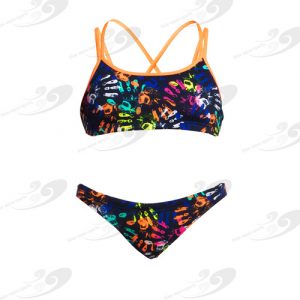 Funkita® Hands Off Girls Criss Cross Sportbikini 1