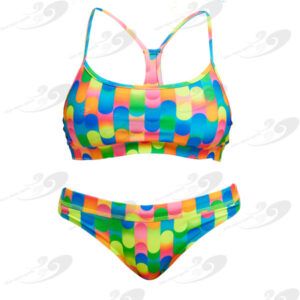 Funkita® Blocked Dotty Crop Top Sportbikini 1